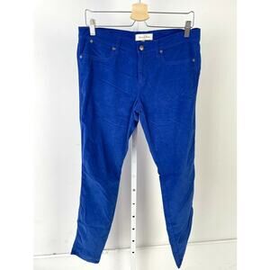 HENRY & BELLE 30 Super Skinny Corduroy Pants Cords Jeans Stretch Sapphire Blue